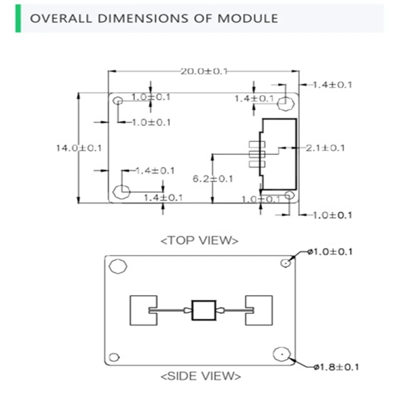 24G Millimeter Wave Radar Sensor LD116 Intelligent Low Power Human Body Sensor Module Movement Detection Sensor