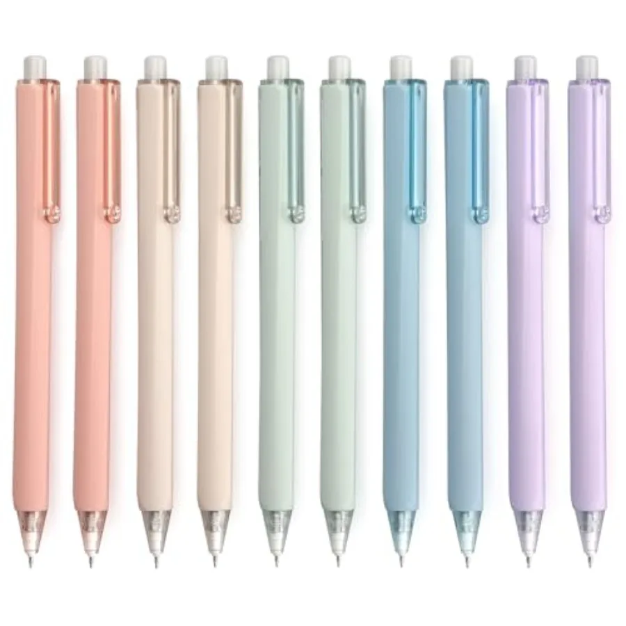 

Гелевые ручки 0,5 мм, тонкие ручки, черные чернила для офиса, гладкое письмо, выдвижная рабочая ручка, мульт, 10 шт.