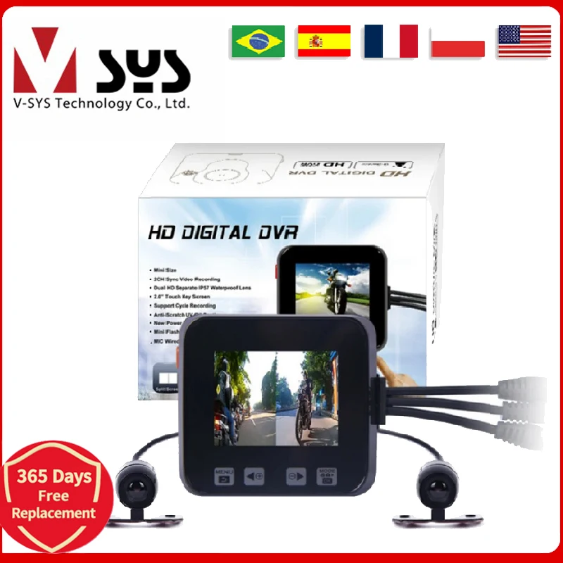 C6 Car Full Hd Dual Lens 720p Motorcycle DVR Camera, The Car Camera Supports G Sensor And GPS