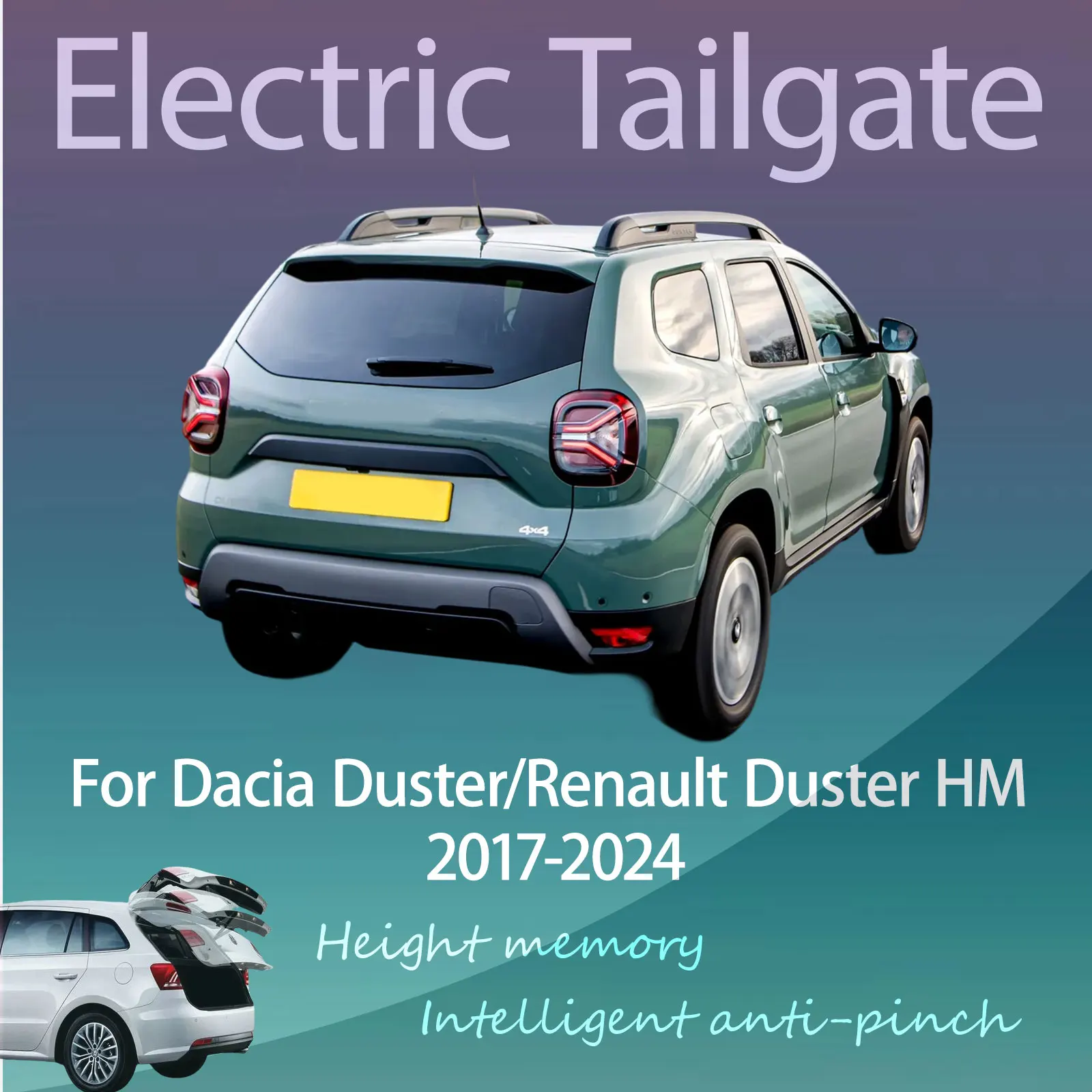 For Dacia Duster/Renault Duster HM 2017-2024 Electric Modified Tailgate Intelligent Height Automatic Lifting Key-Controlled