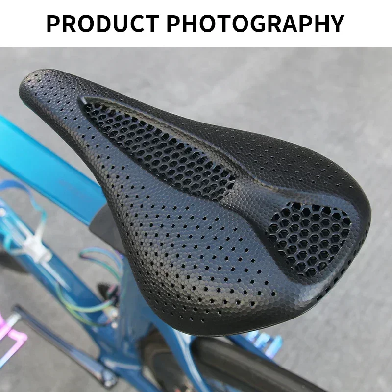 BUCKLOS 3d Saddle Carbon Fiber 3D Printed Bike Saddle 143MM 155MM Nylon CR-MO Bicycle Seat Cushion Road Mountain Bike Seat