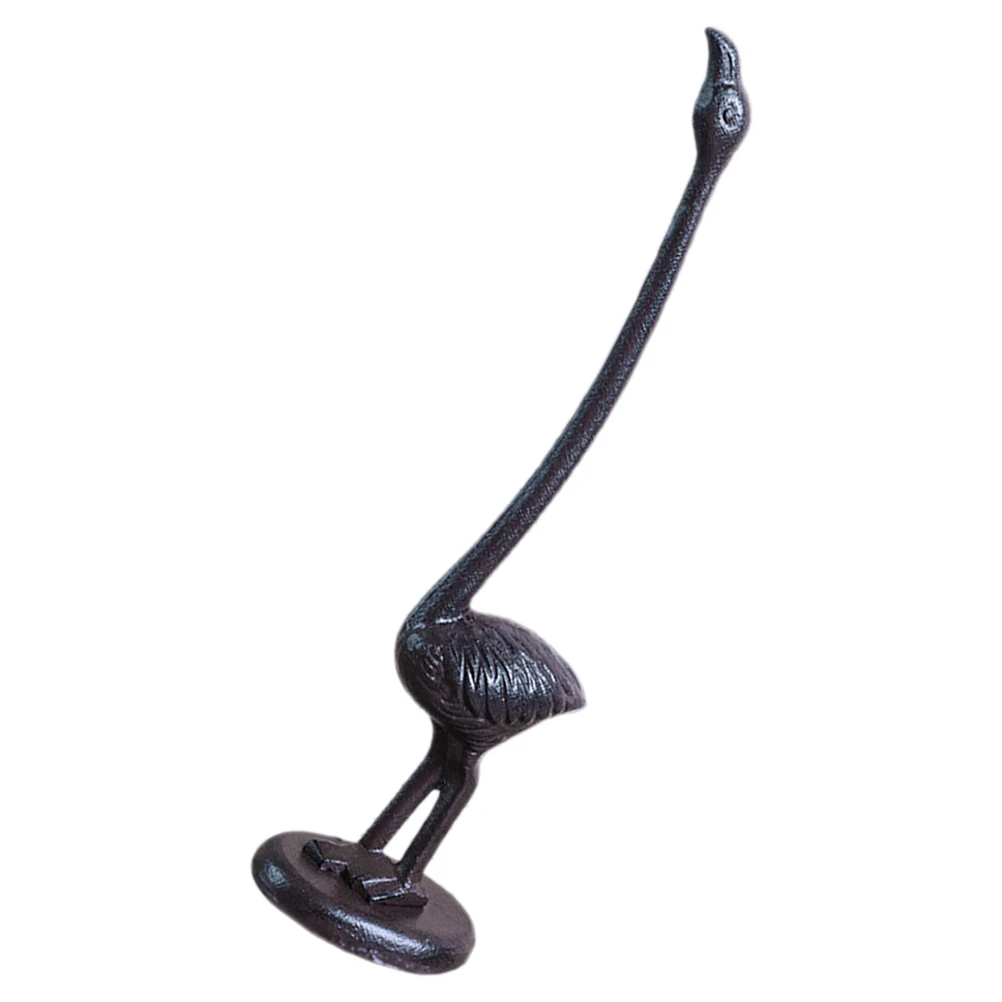 

Retro Flamingo Paper Towel Holder Stand Kitchen Roll Rack Bathroom Decor Non Slip Bottom Design Easy Placement