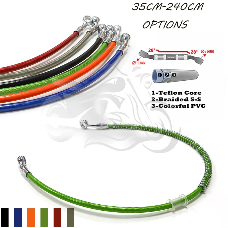 35-240CM Universal M10 Racing Brake Oil Pipe tube Hose Line Fit For GSXR600 GSX-R 750 GSXR 1000 HAYABUSA  SV650 DL650 DL1000 TL