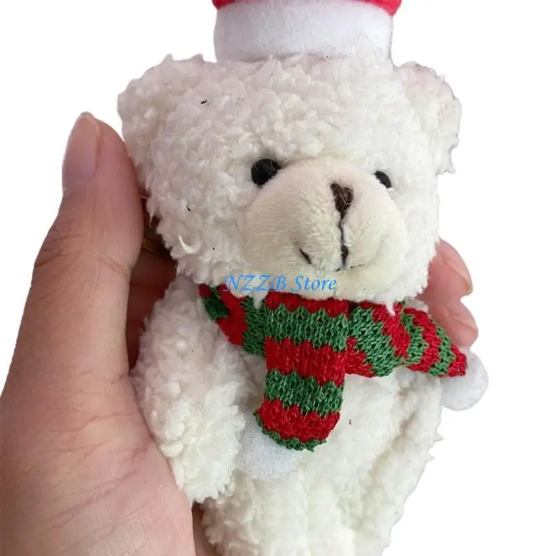 

T21F Christmas Bear Ornament Holiday Decor Christmas Tree Pendant Fine Craftsmanship