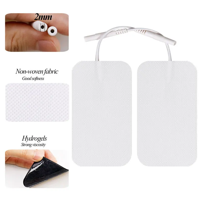 저주파 안마기 침술 슬리밍 EMS 전극 패드, 물리 치료 마사지기 접착 젤 패드 스티커, 5x9cm