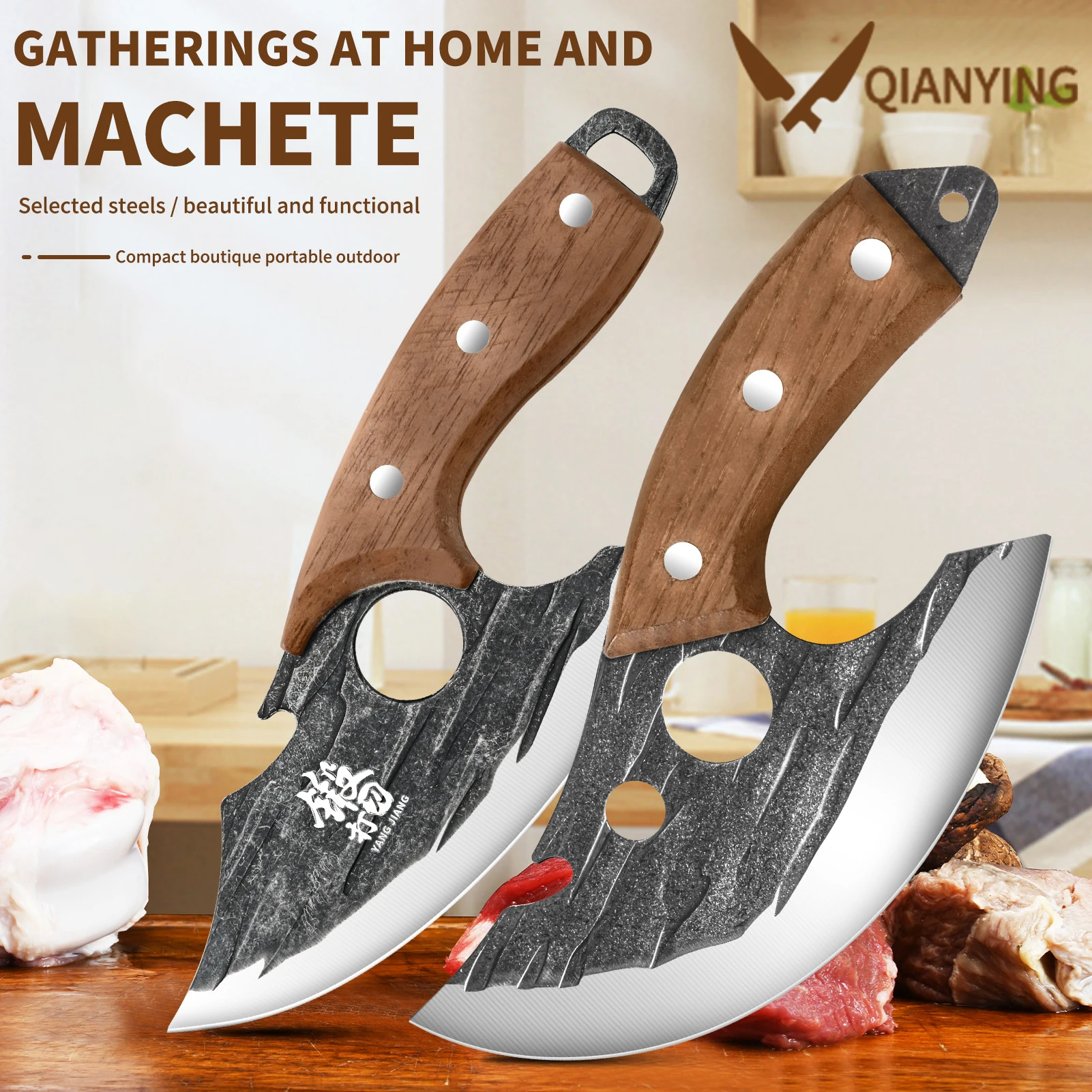 Precision forging boning knifepork,beef and mutton cutting knife Butcher knife Kitchen multifunctional sharp knife,kitchen tools