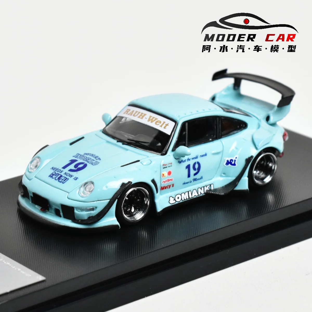 

SW 1:64 911 RWB 993 с люмированной под давлением модель автомобиля для взрослых и хобби