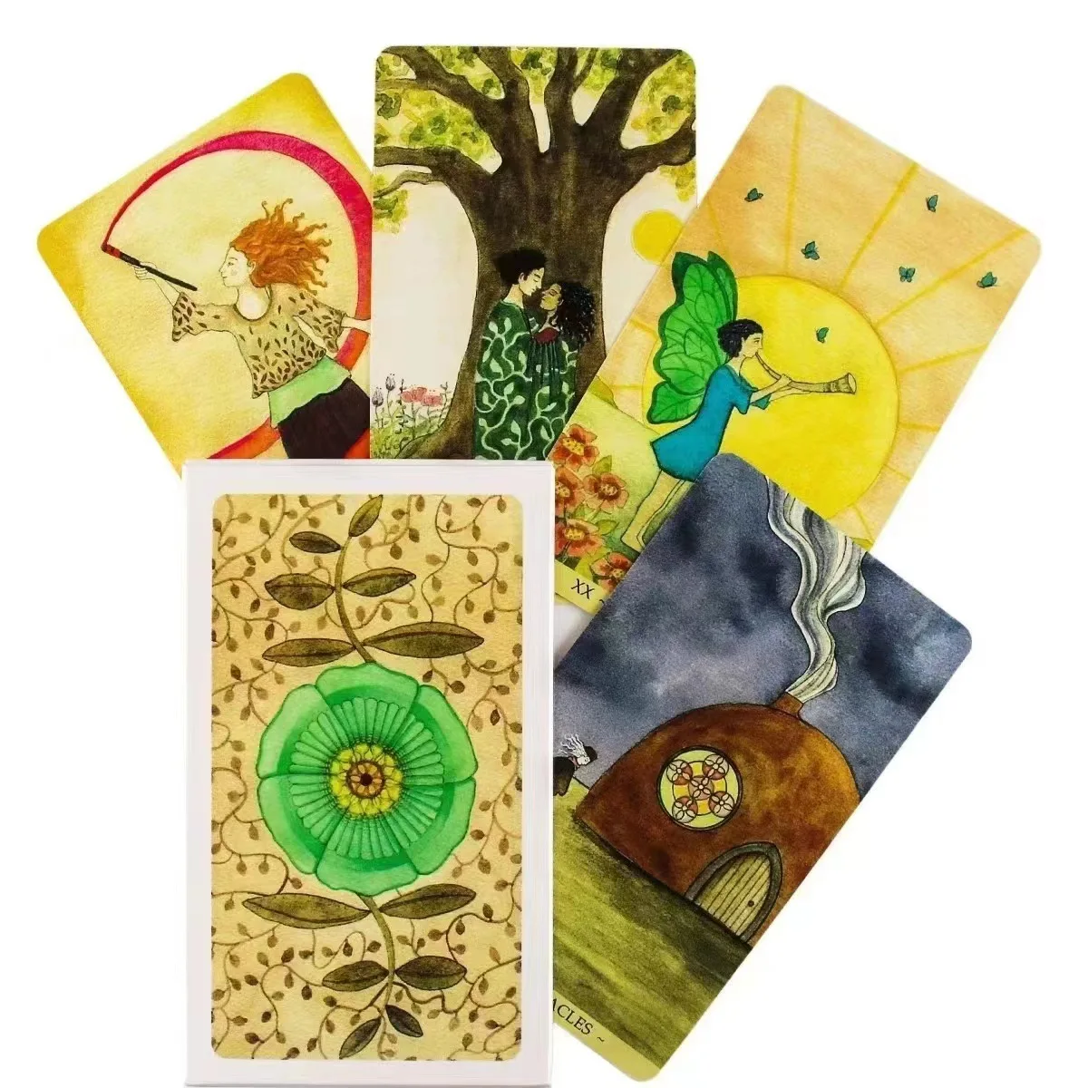 Cartas de Tarot originales, duraderas, baraja de Tarot Mara Lunne con guía, baraja de cartas de Tarot clásica