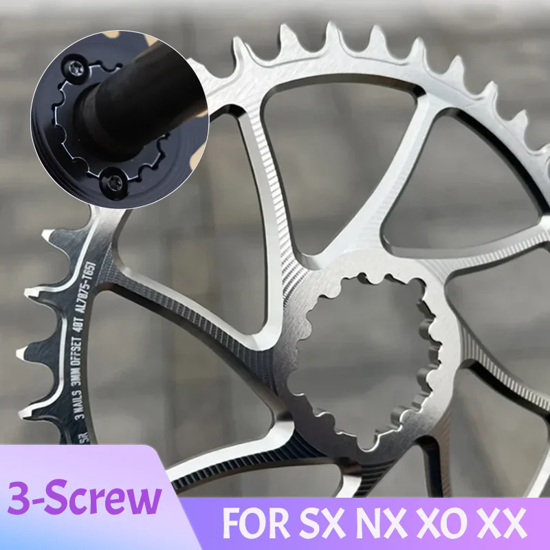 

Direct Mount Chainring For Sram Xx1 Xx Sl Nx X01 3 Bolt Aero Crown 3mm Offset 40t 42t 44t 46t 48t 50t 52 Bicycle Front Sprockets