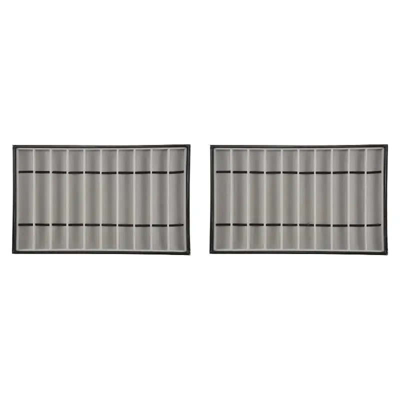 2PackX(10 Slot Watch Band Holder, Watch Strap Case with Clear Lid, Watch Bands Organizer, Stackable Tray for Watch Bands A)