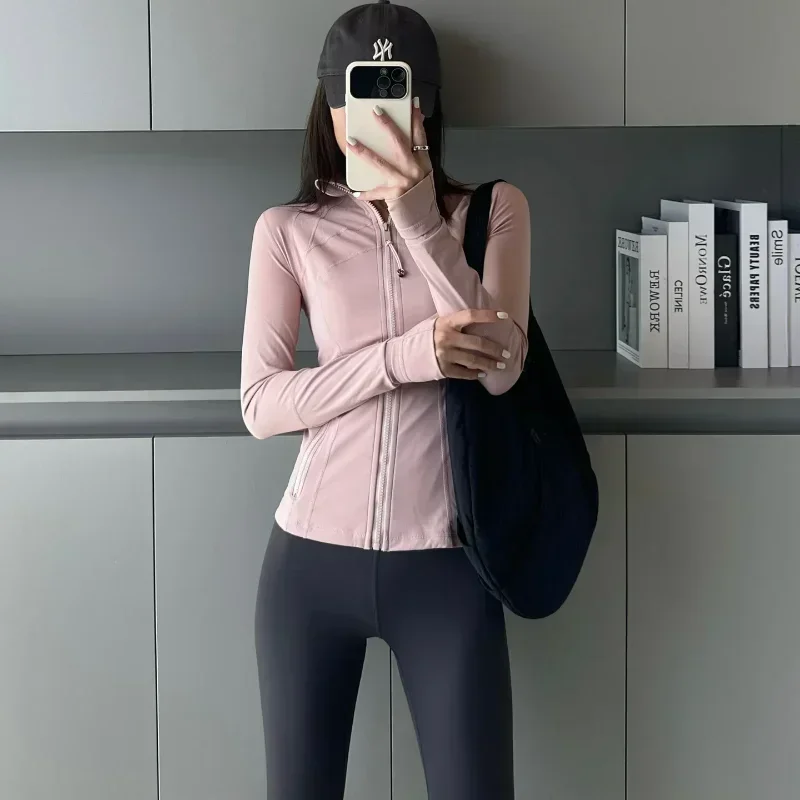 

Define Long Sleeve Sports Jacket With Women's Jackets High Elastic Fitness Shaping Running Women Jackets Workout Coat Top