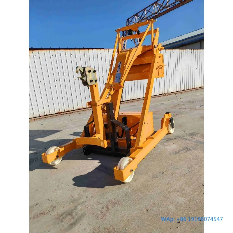 300kg Electric Oil Drum Lifting Truck Telescoping Curved Arm Mini Drum Dumper Transport Cart