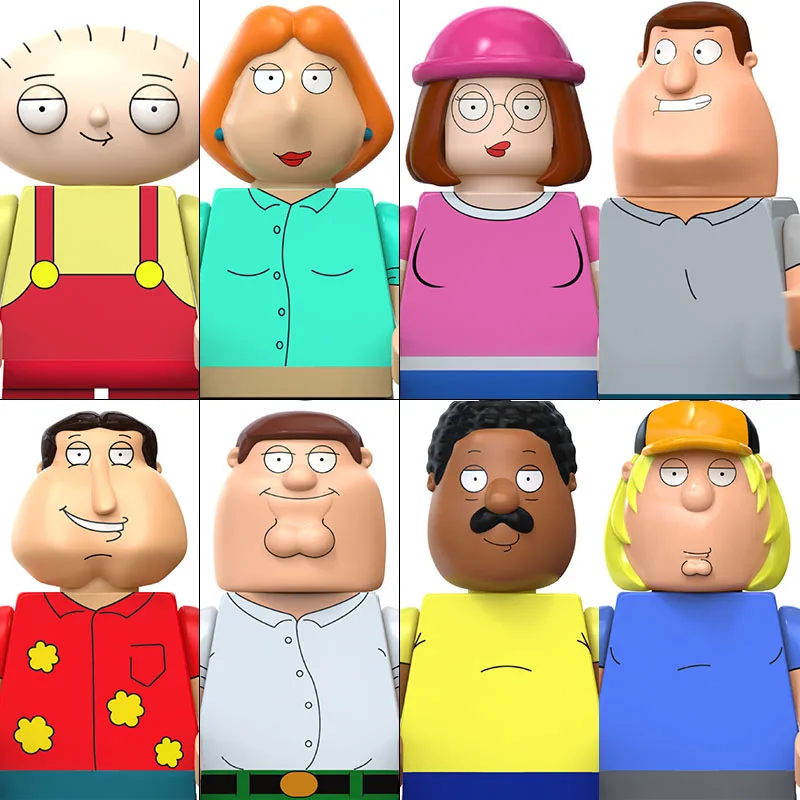 Neue TP461-469 Family Guy Set Bausteine Peter Mini Actionfiguren Spielzeug
