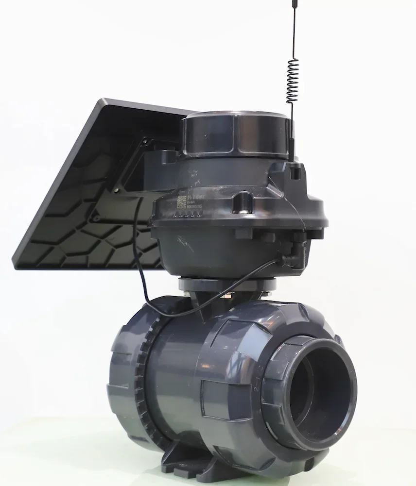 

2-Way DN80 2" 3" 4" UPVC Smart Motorized Ball Valve With 4G LoRa 4000mAh Battery Electrical Actuator For Irrigation System