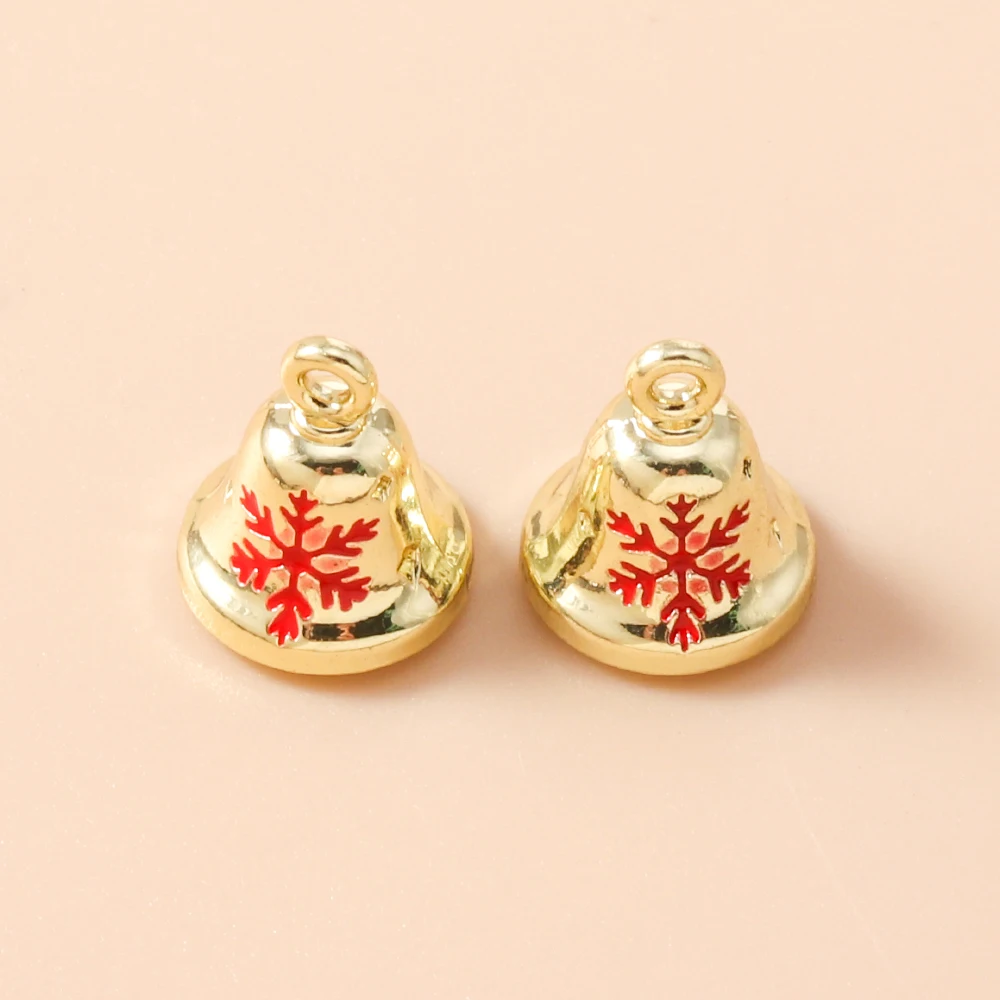 Leslie 5-teiliges Modisches Weihnachts-Charms-Set, Niedliche Weihnachtsglocken-Anhänger für Ohrringe und Halsketten-Herstellung – Detail 6