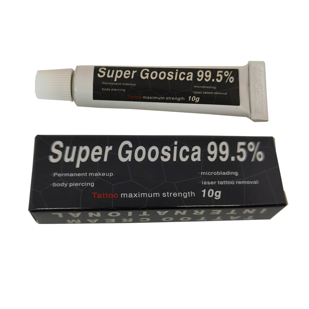 

New 99.5% Super Gooscia Tattoo Cream Before Permanent Makeup Piercing Microblading Eyebrow Lips Body Beauty 10g