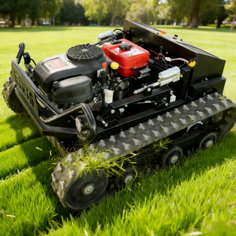 

800mm 22HP Remote Control Lawn Mower | Track Brush Cutter | 55° Climbing Slope Mower for Hillside Grass Cutting