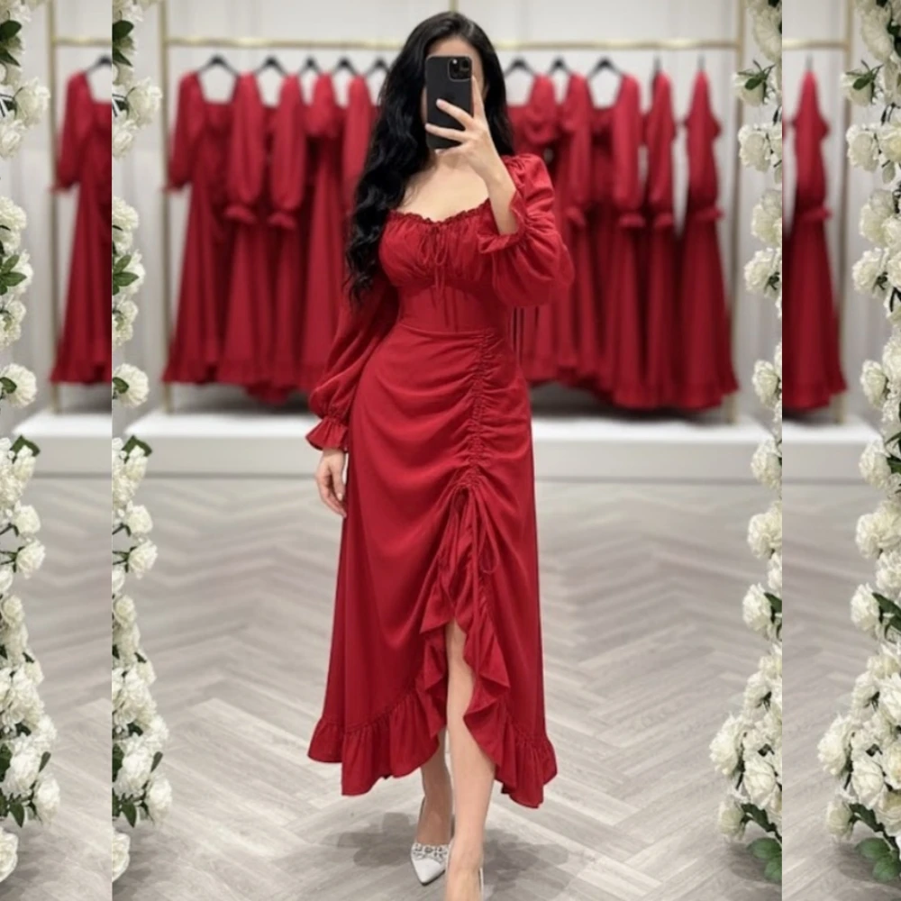 

Customized High Quality Jersey Pleat Bow A-line Sweetheart Midi Dresses Bespoke Occasion Sizes Available