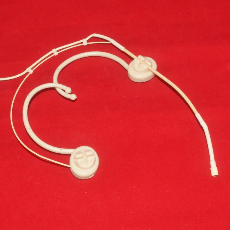 

STLF HM-4027 Top Quality 4mm Mini Omnidirectional Beige Headset Microphone with Flexible Earhook for Stage Performance and Speec