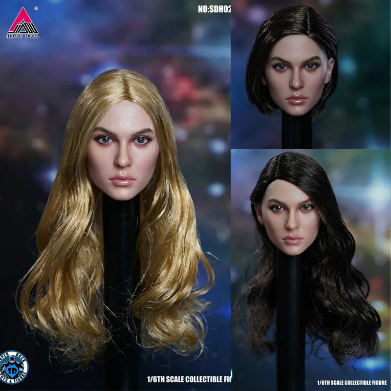 

SUPER DUCK SDH025 1/6 Beauty Girl Head Sculpt Russian Female Soldier Head Carving Fit 12'' Action Figure Body Dolls