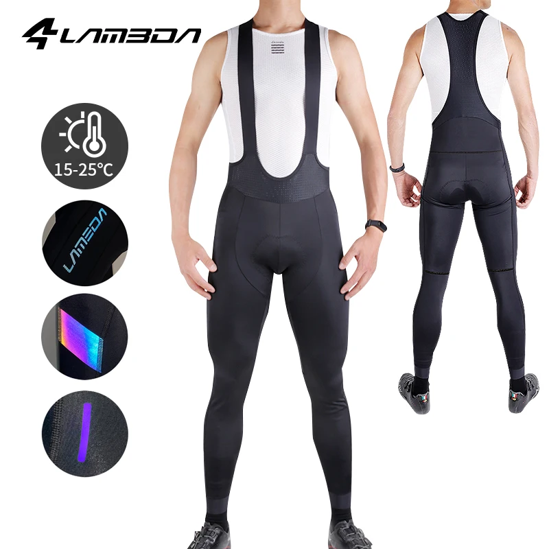 

LAMEDA Cycling Bib Pants Spring Quick-dry Men's Bike Pants Long Padded Bicycle Cycling Tights Leggings Outdoor MTB Riding Pants