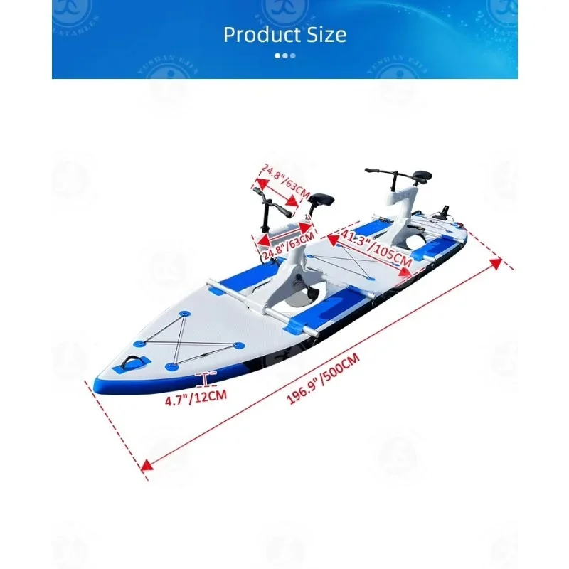 Airo 2025 New 2 Person Bicycle Marine Activities Commercial-Grade Floating Pedal Boats on Sale Inflatable Water Bikes