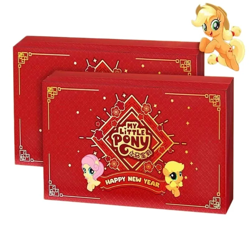 KAYOU Authentic New My Little Pony Cards Lucky Charm New Year Gift Box Standee Cards Anime Merchandise Children's Holiday Gift