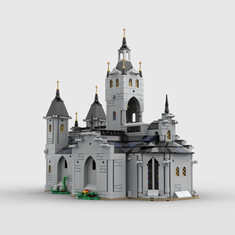 1445 Uds. Moc Iglesia Medieval modelo Castillo bloques de construcción modulares DIY creativo montaje Retro ladrillos juguetes niños regalos de navidad