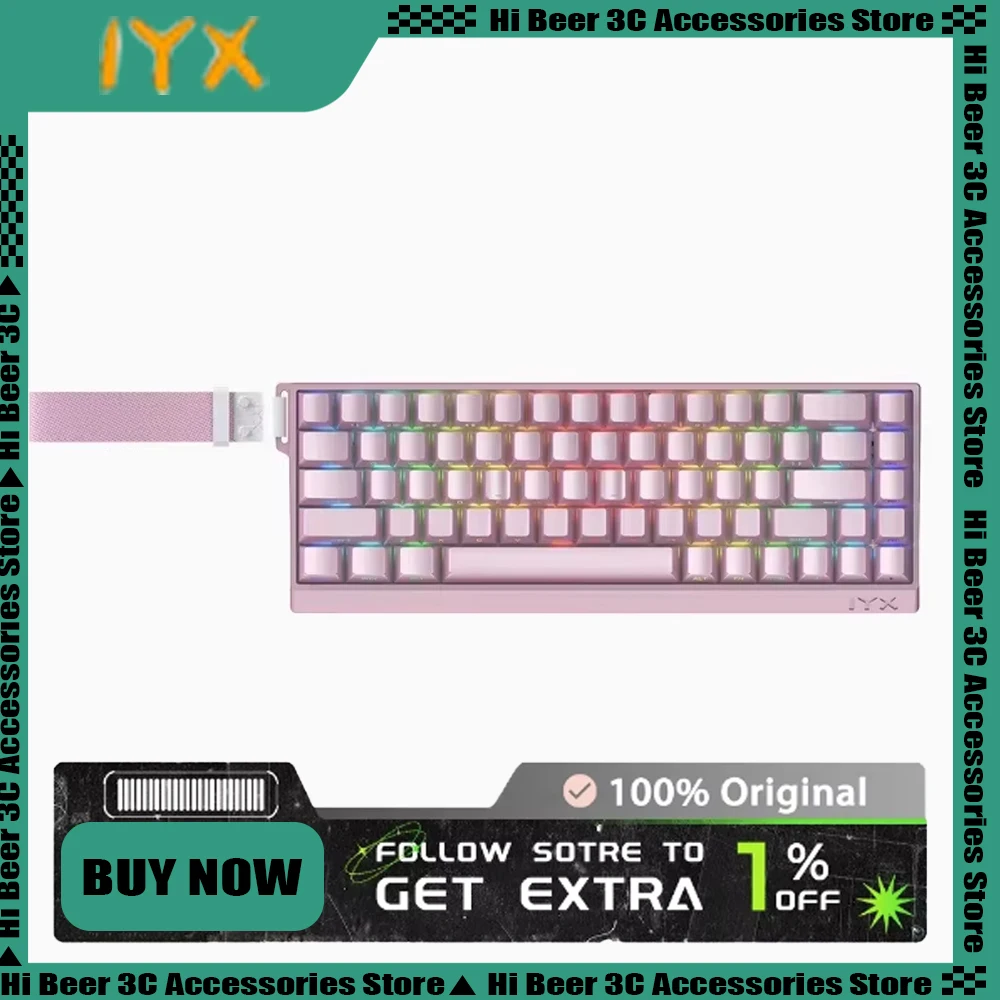 IYX MU68 Pro Ultra 8K Magnetic Switch Keyboard Aluminum Alloy Quick Trigger Low Delay Gaming Keyboard Gamer Man Varolant Gifts