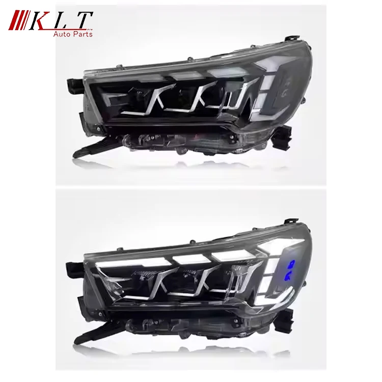 NewKLT 2025 3 Lens Front Light Led Modified Headlight For Hilux Revo Rocco 2021 Plug And Play Gr Headlight