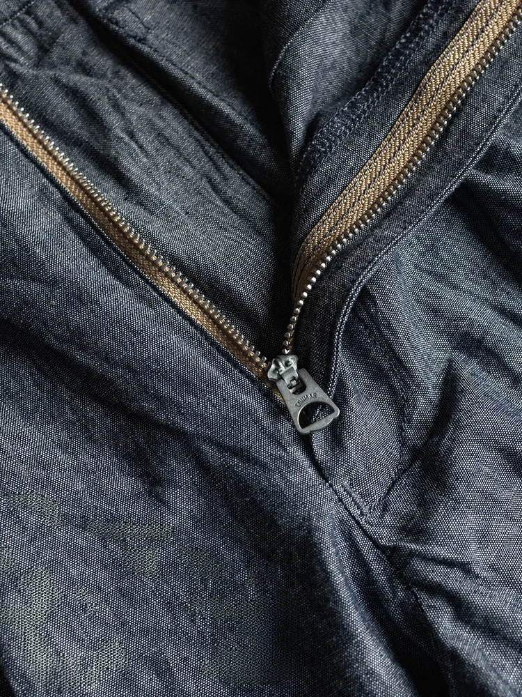 논스토 여름 경량 청소년용 주름진 긴 바지 루즈핏 하이웨이스트 스트레이트 데님 캐주얼 롱 팬츠