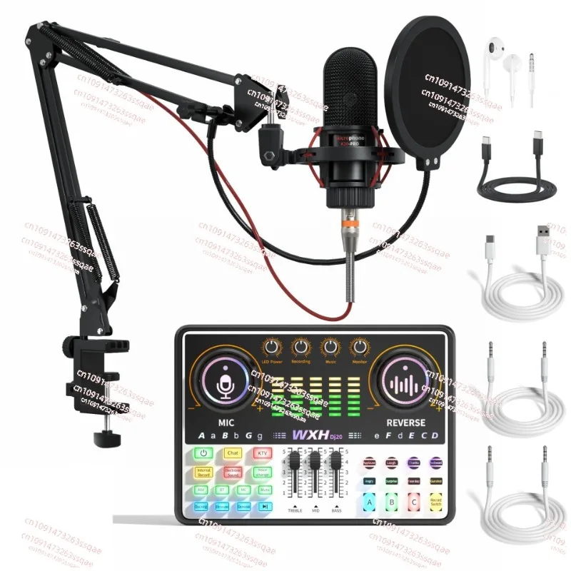 of BM800 Microphone Sound Card, Mobile Phone Live Broadcast Sound Card Set