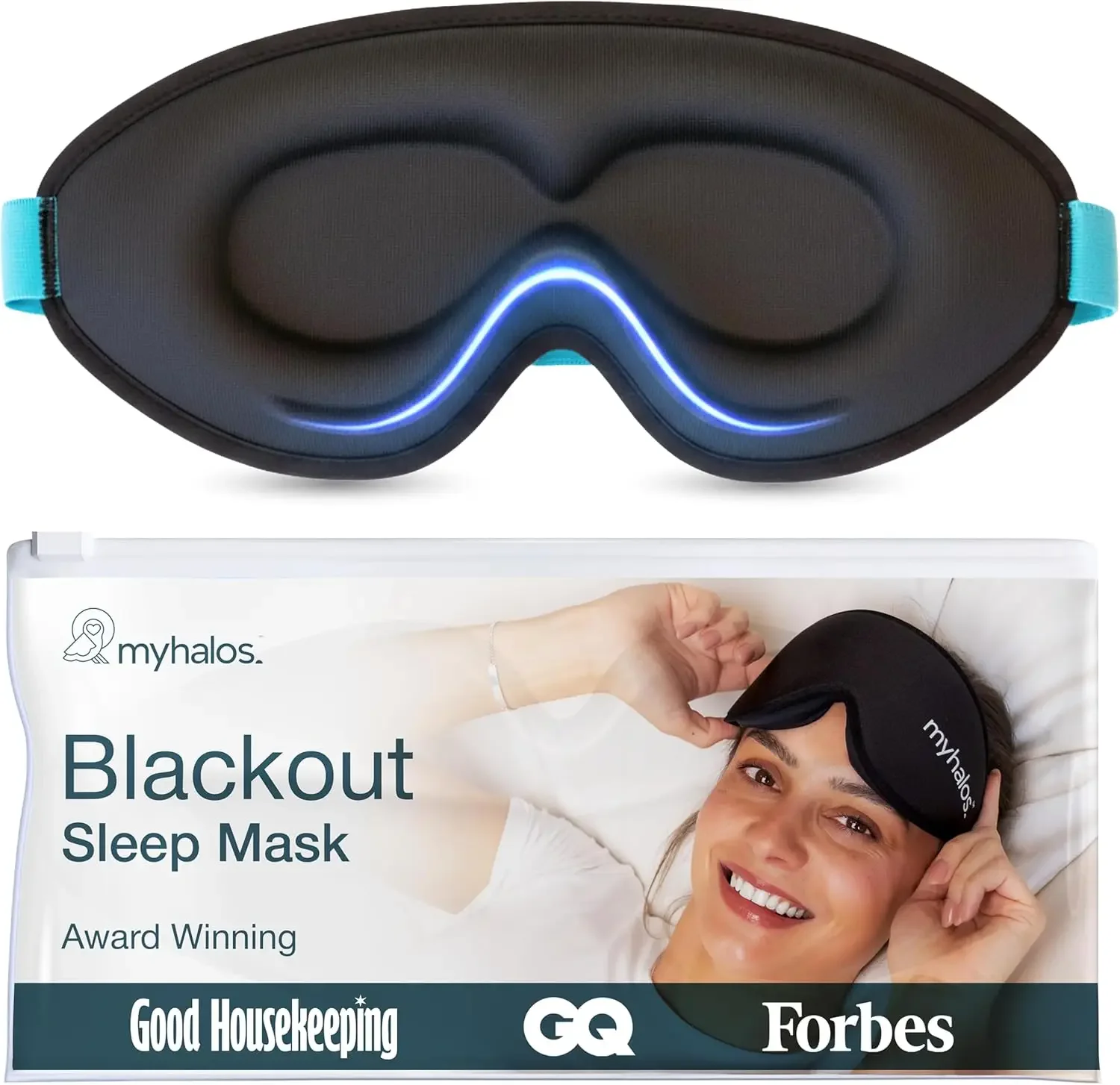 

3D Blackout Sleep Mask for Travel, Memory Foam Eye Cover, Breathable & Lash-Friendly, Zero Pressure Design