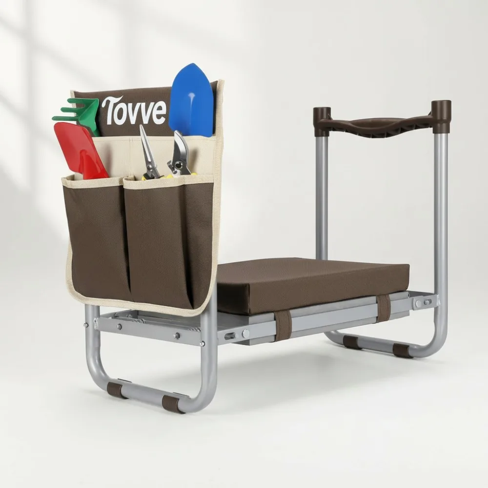 

Foldable Garden Kneeler Seat with Tool Bag, Heavy Duty Stool for Women Seniors Gardening Gifts