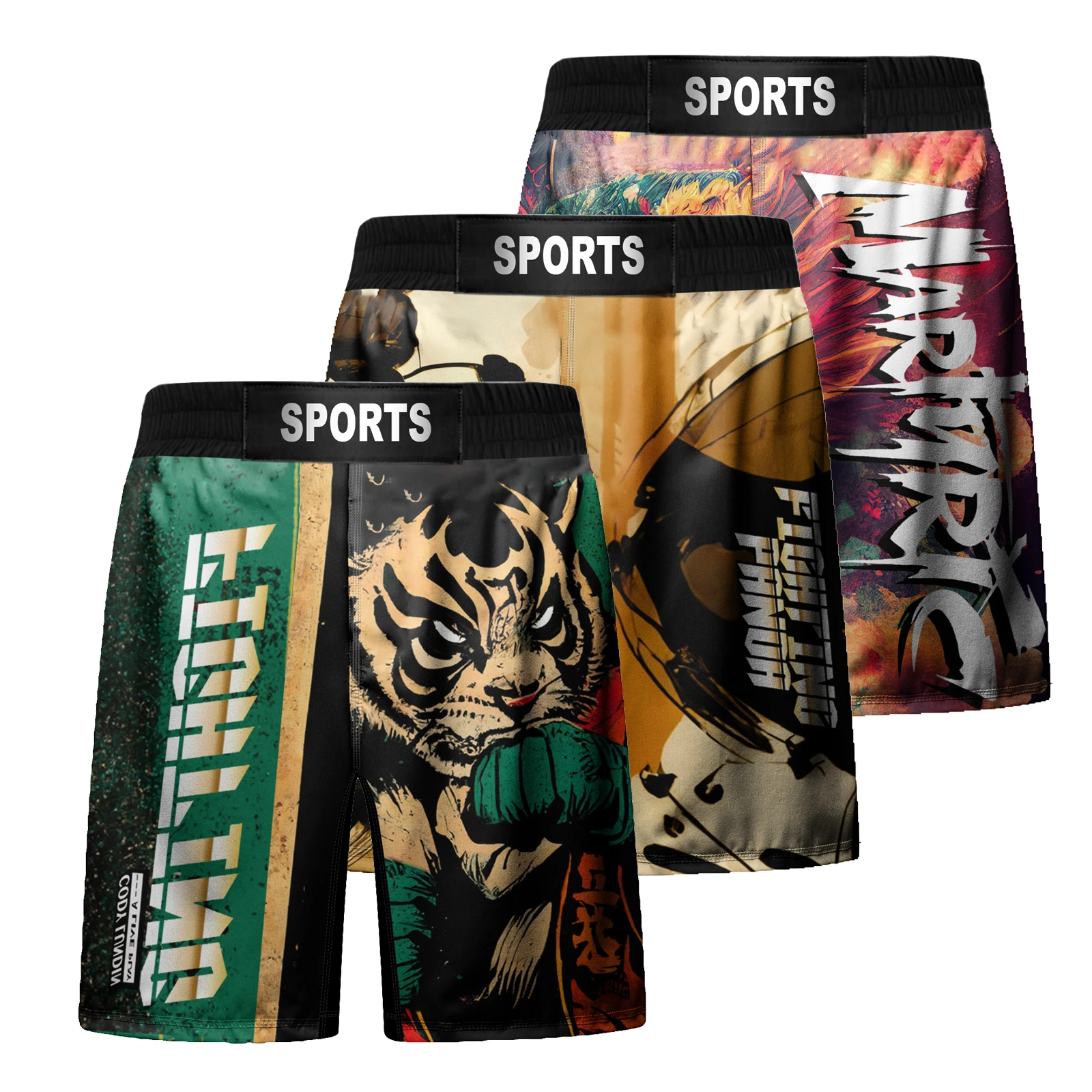 Design Your Own Muay Thai Shorts MMA Shorts Clothing Training Fighting Kickboxing Shorts 3d Print Boy Shorts Gym Fitness Trunks