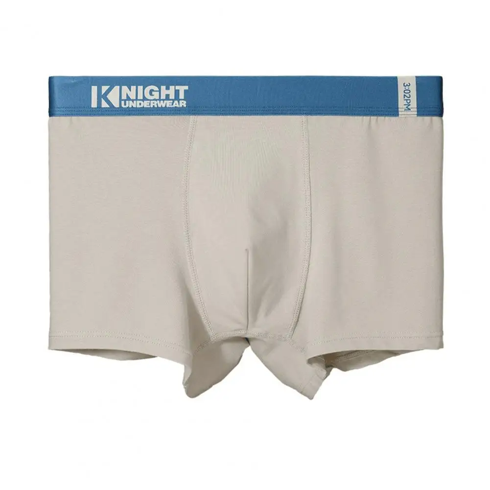 الملاكم الملابس الداخلية المسطحة الزاوية الملاكمين الرجال تنفس مطاطا حزام الملاكم ملخصات مع تصميم طباعة الحروف للارتداء اليومي #4