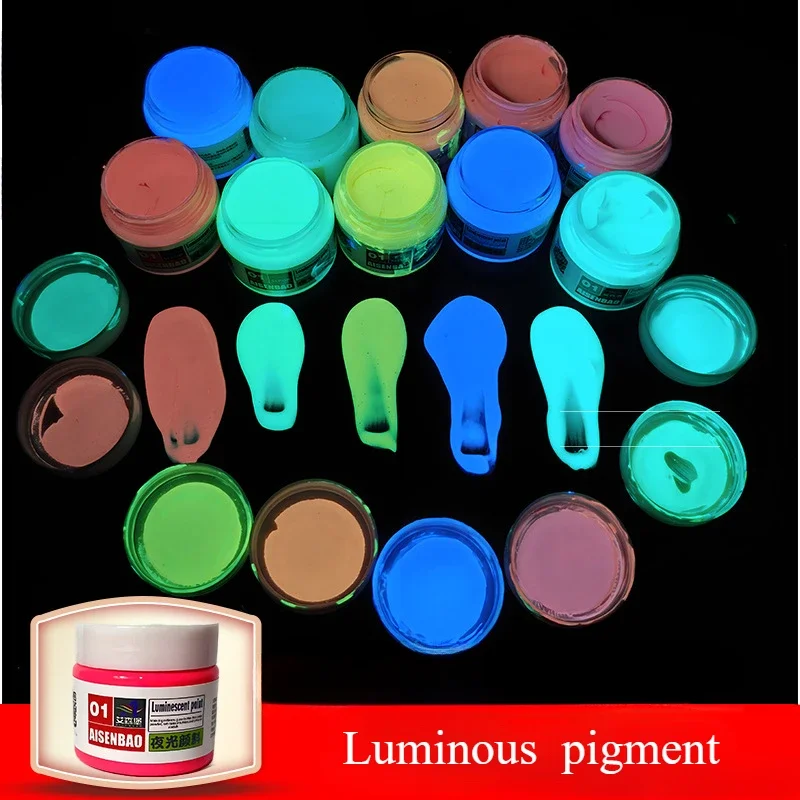 

High Brightness Luminous Fluorescent Acrylic Paint Hand-painted Creative DIY Glass Clothes Textile Liquid Paint Art Supplies