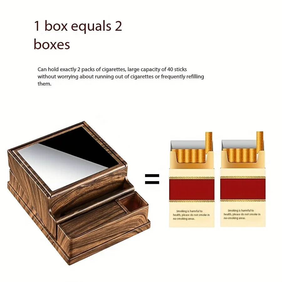 Pop-up Bullet Cigarette Box Large Capacity Moisture Proof Pressure Resistant Portable Cigarette Storage Case Smoking Accessories