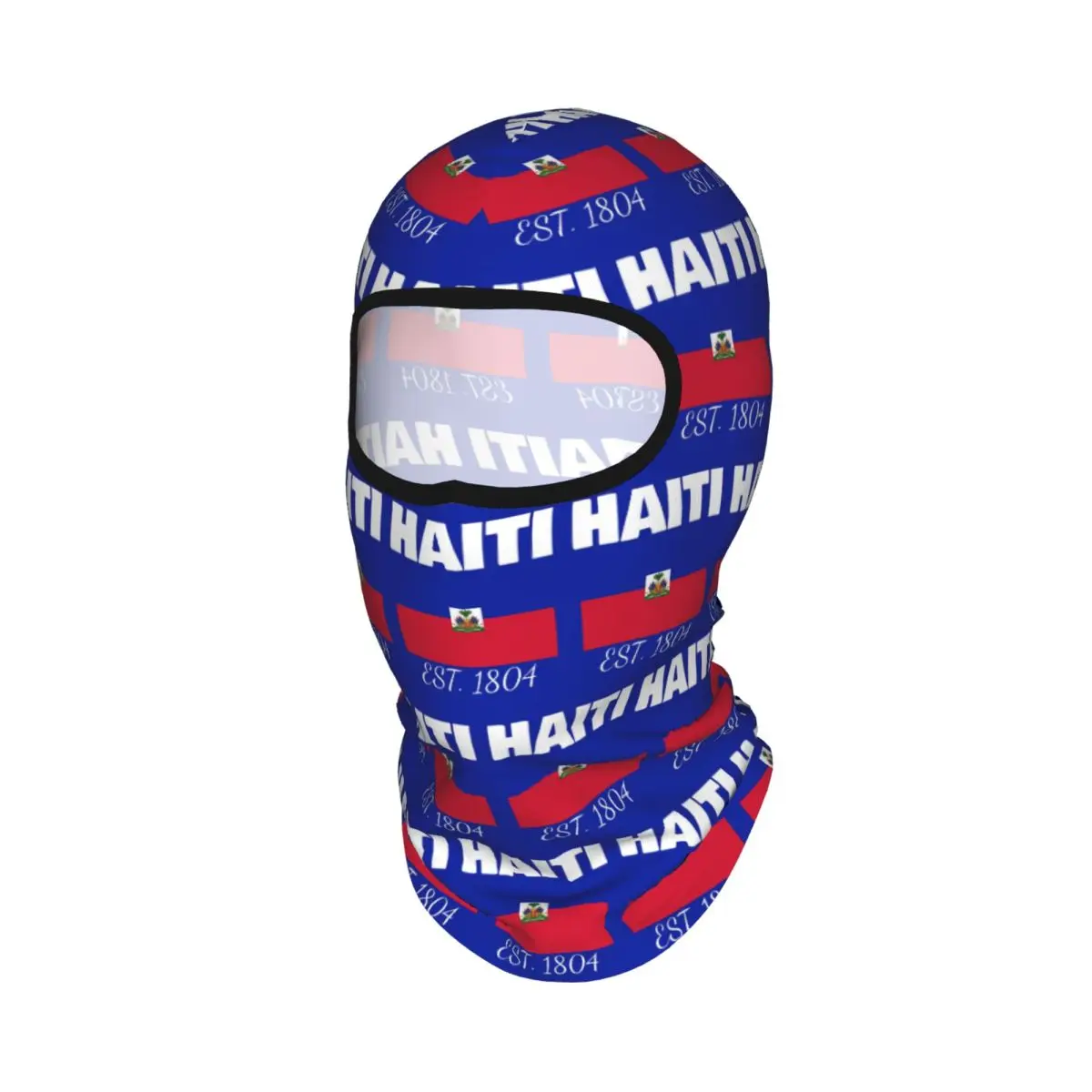 Haiti EST. 1804 Independence Haitian Flag Breathable Balaclava Full Face Mask Sun Protection Neck Gaiter For Motorcycle Cycling