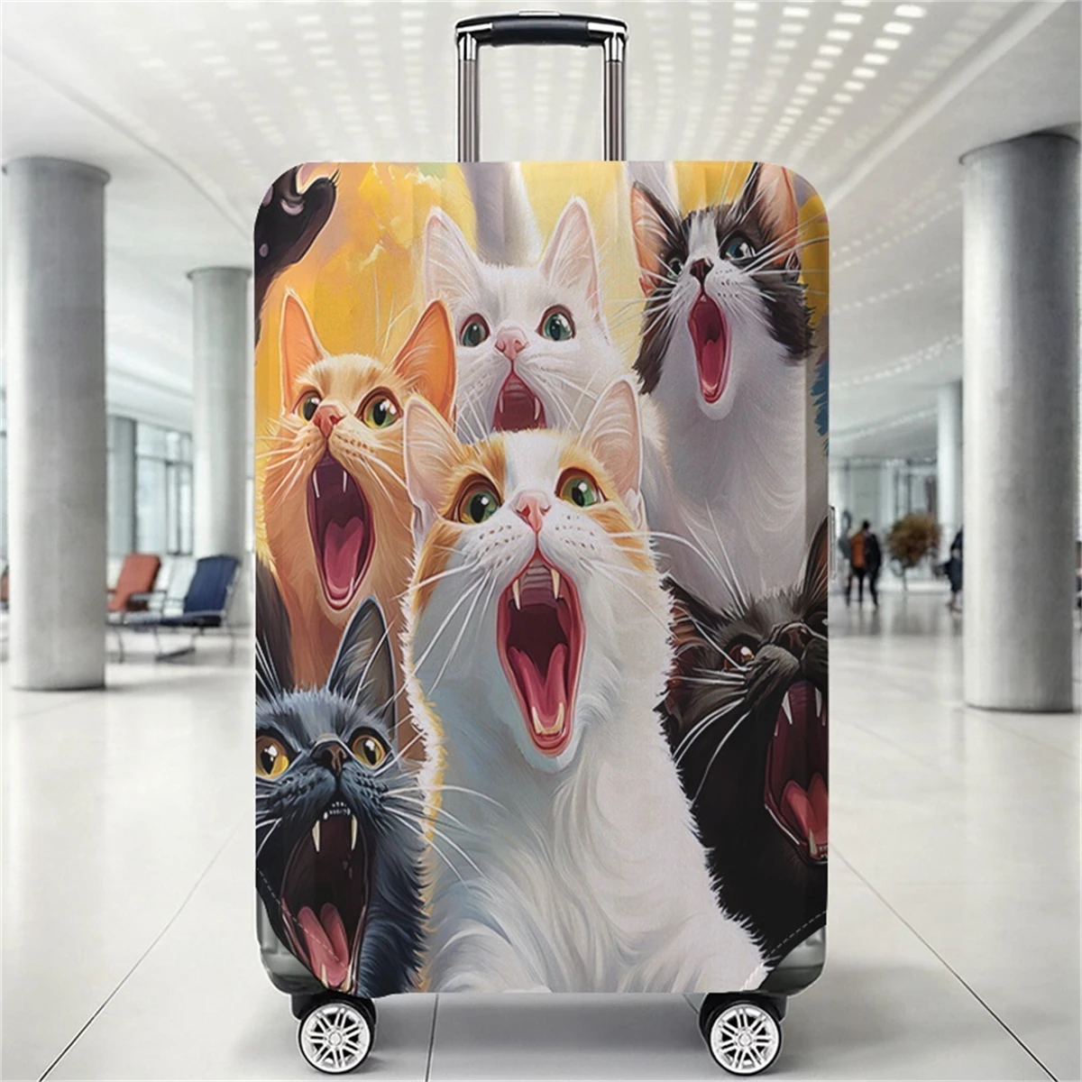 

Cat pattern luggage protection cover, suitable for 18-32 inch luggage covers, luggage handle gloves, travel accessories