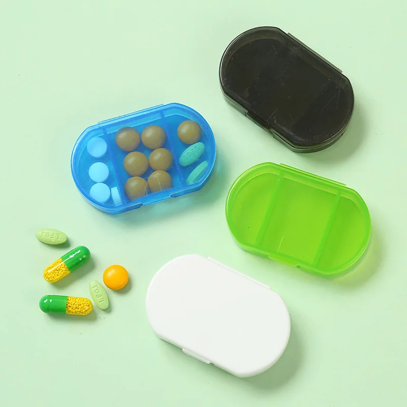 Pill Box Mini Pill Case 2/3 Grids Tablet Pill Organizer Case Dispenser Travel Tablet Holder Container Medicine Drug Storage Box