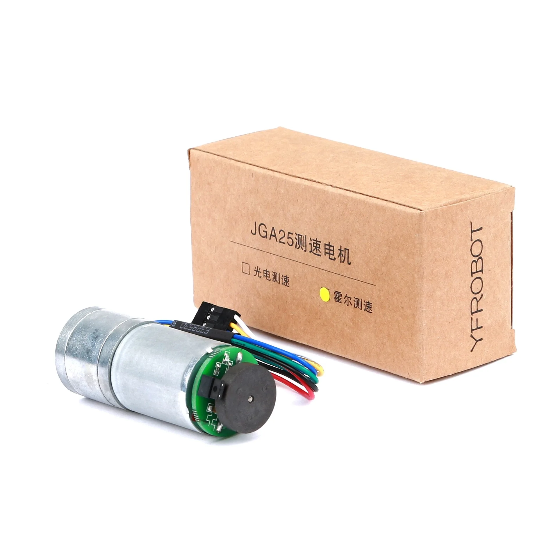 JGA25-370 DC 기어 모터 홀 인코더, 속도 측정 토크 모터, 커버 포함, 13CPR, 12CPR