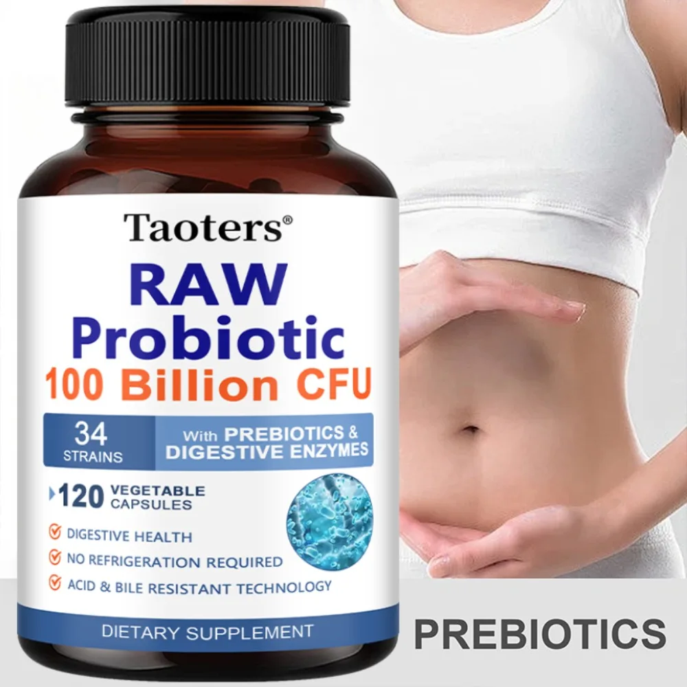 

Probiotics Capsules 100 Billion CFU, with Prebiotics & Digestive Enzymes, Support Gastrointestinal Health, Improve Digestion