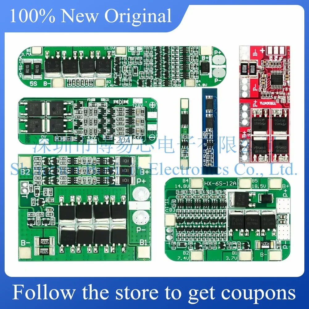 18650 lithium battery short circuit charging protection board module 1/2/3/4/5 series 3.7/12 V