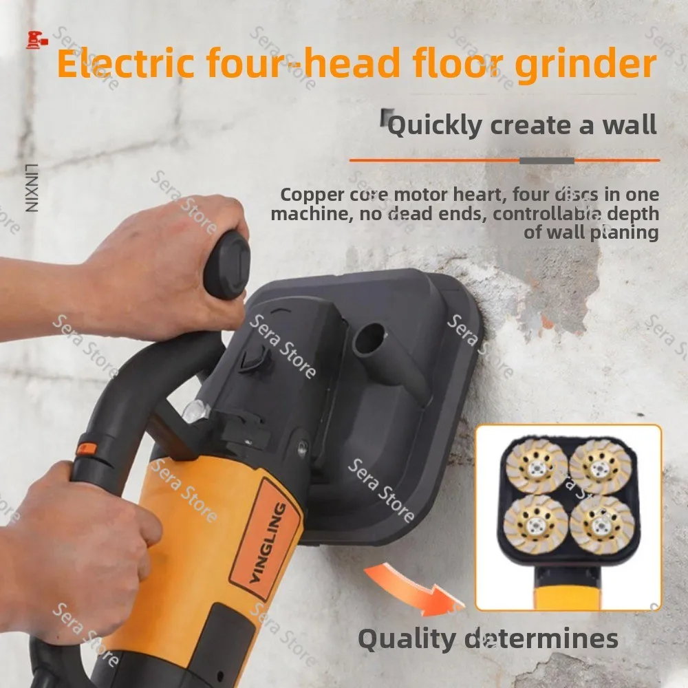 Special Handheld Coarse Grinder with Delay Rod Wall Plaster Trowel Cement Wall Concrete Floor Coarse Grinder