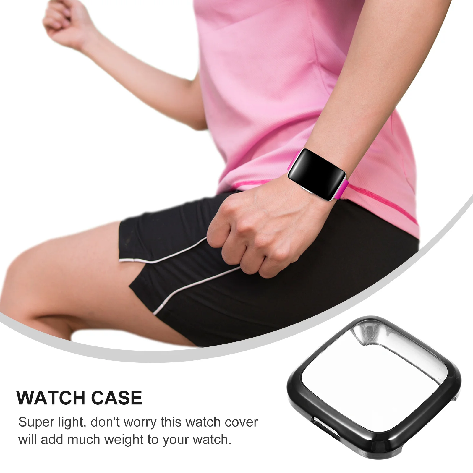 Elegante cubierta protectora del marco del reloj Material de Tpu a prueba de golpes y configuración de complemento para gris