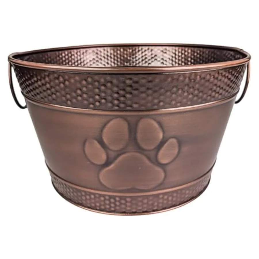 

Metal Indestructible Dog Toy Bin - Storage Bin with Handles Farmhouse Organizer Storage Basket for Pet Toys Blankets Leashes -