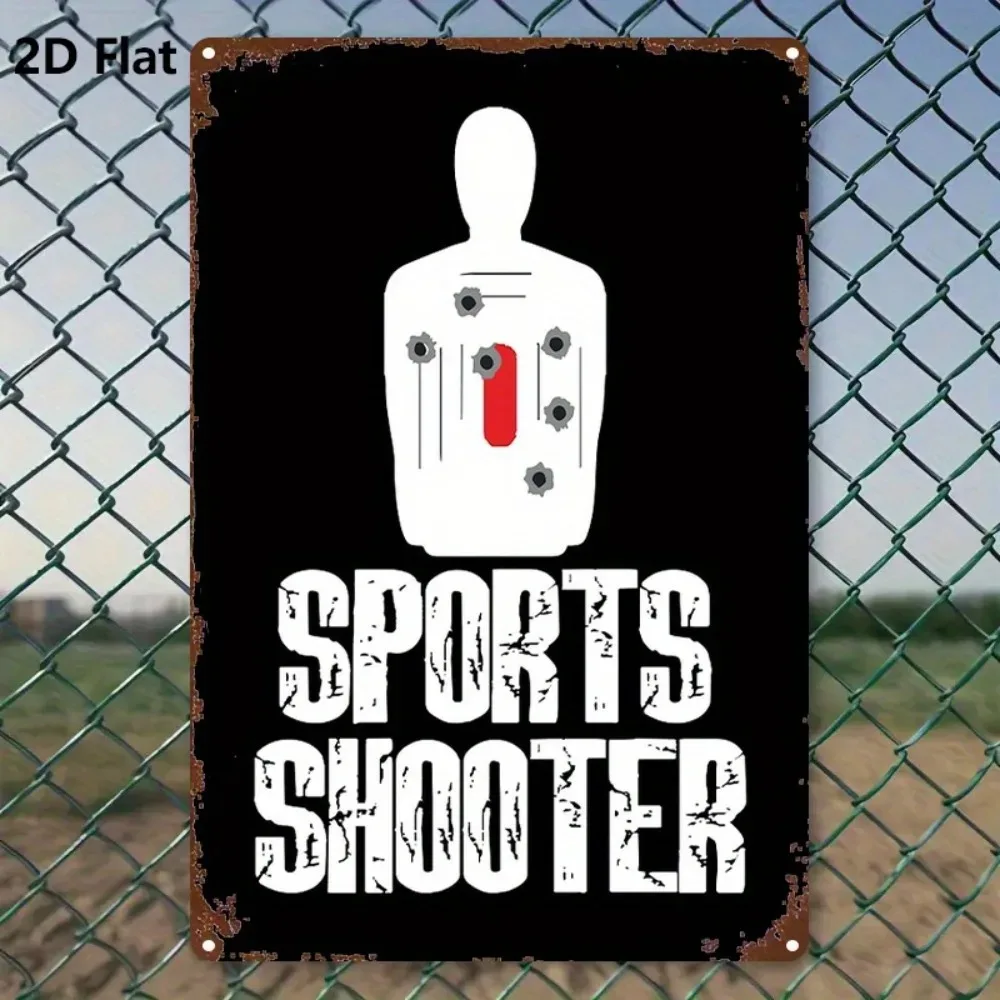 Rustic Shooting Target Aluminum Wall Art 8x12 Inch Waterproof Durable Metal Sign For Outdoor Archery Range Training Decor