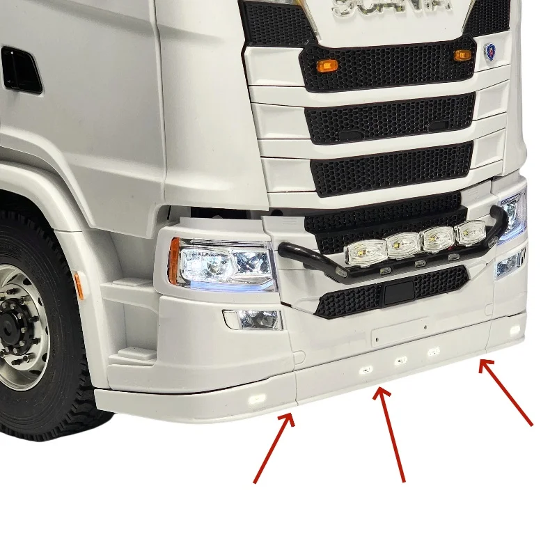 

LED Bumper Surround Lights for Tamiya 1/14 RC Truck Tractor Scania 770s Front Bottom Lamp DIY Parts