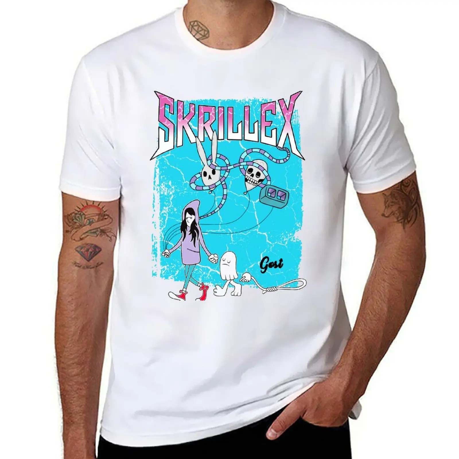 

Skrillex Gost Album Cover T-Shirt man t shirt designer anime tshirt T-Shirt